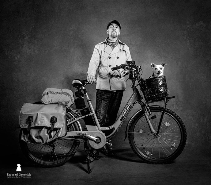 
Gerry - a great Limerick man - can be seen cycling around with his beloved little Jack Russell Phoebe; the cutest and smartest little pet you will see.
Phoebe lives in the mobile home of all mobile homes driven around like she was made for the life.


